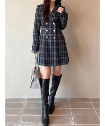 【WEB限定カラーあり】2WAYフィット&フレアジャケットワンピース