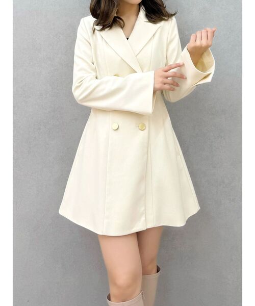 MERCURYDUO(マーキュリーデュオ)の「【WEB限定カラーあり】2WAYフィット&フレアジャケットワンピース(ワンピース・レディース・アイボリー/グレー/ダークグリーン/ブラウン/チャコールグレー・SMALL/MEDIUM)」の3枚目の写真