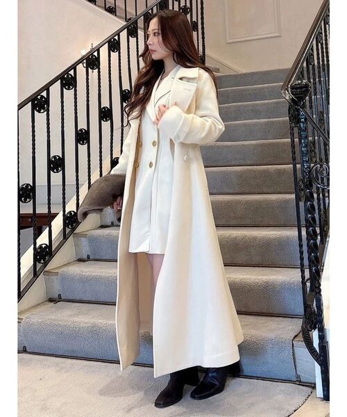 MERCURYDUO(マーキュリーデュオ)の「【WEB限定カラーあり】2WAYフィット&フレアジャケットワンピース(ワンピース・レディース・アイボリー/グレー/ダークグリーン/ブラウン/チャコールグレー・SMALL/MEDIUM)」の7枚目の写真