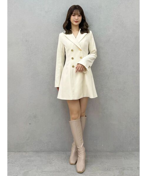 MERCURYDUO(マーキュリーデュオ)の「【WEB限定カラーあり】2WAYフィット&フレアジャケットワンピース(ワンピース・レディース・アイボリー/グレー/ダークグリーン/ブラウン/チャコールグレー・SMALL/MEDIUM)」の10枚目の写真