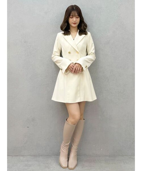 MERCURYDUO(マーキュリーデュオ)の「【WEB限定カラーあり】2WAYフィット&フレアジャケットワンピース(ワンピース・レディース・アイボリー/グレー/ダークグリーン/ブラウン/チャコールグレー・SMALL/MEDIUM)」の11枚目の写真