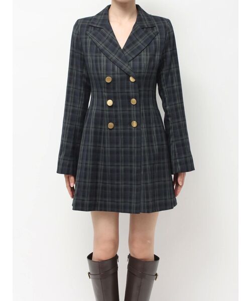 MERCURYDUO(マーキュリーデュオ)の「【WEB限定カラーあり】2WAYフィット&フレアジャケットワンピース(ワンピース・レディース・アイボリー/グレー/ダークグリーン/ブラウン/チャコールグレー・SMALL/MEDIUM)」の12枚目の写真