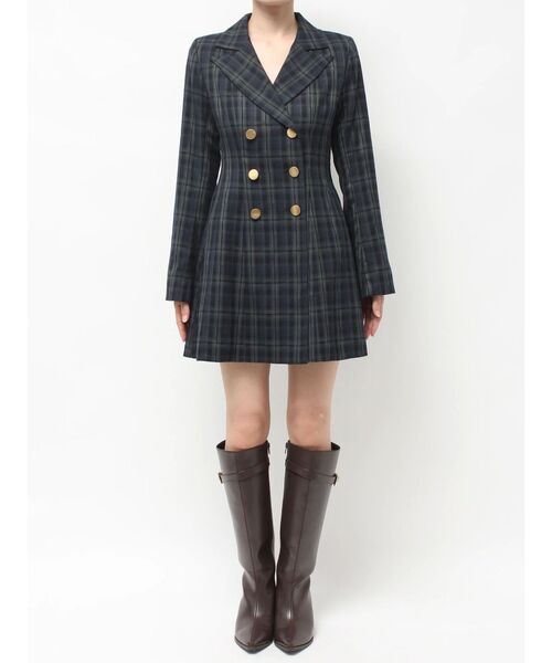 MERCURYDUO(マーキュリーデュオ)の「【WEB限定カラーあり】2WAYフィット&フレアジャケットワンピース(ワンピース・レディース・アイボリー/グレー/ダークグリーン/ブラウン/チャコールグレー・SMALL/MEDIUM)」の20枚目の写真