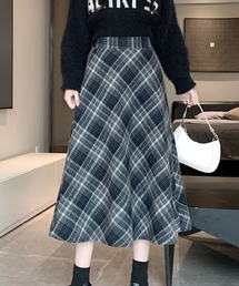 2ly2（トゥーリートゥー）の「チェック柄フレアスカート（スカート）」