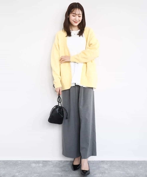 セール】ソフト起毛ニットカーディガン/洗える（カーディガン/ボレロ