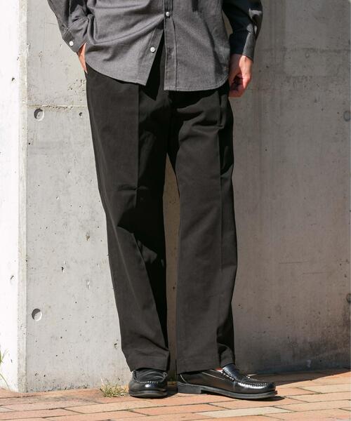 XLサイズあり』ストレッチモールスキン1タックワイドスラックス