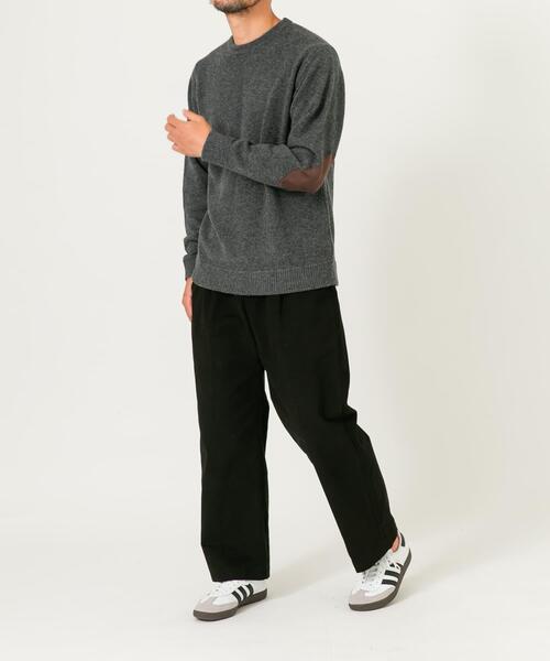 XLサイズあり』ストレッチモールスキン1タックワイドスラックス