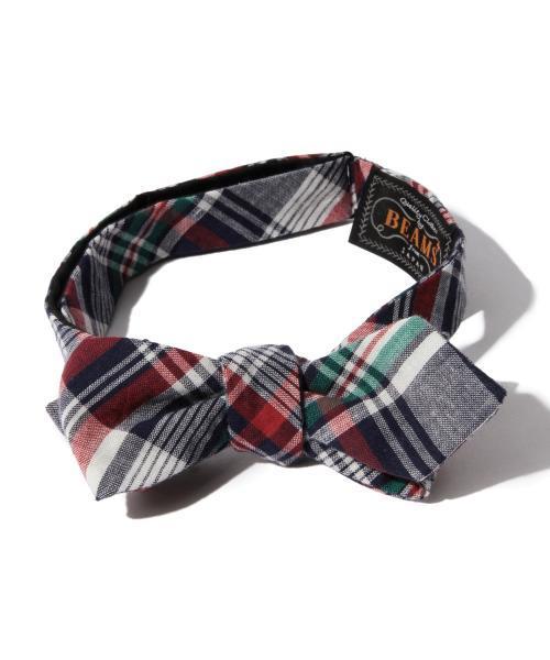 BEAMS PLUS（ビームスプラス）の「BEAMS PLUS / マドラスチェック ボウタイ（蝶ネクタイ・メンズ・ホワイト/イエロー/グリーン/ネイビー・ONE SIZE）」の8枚目の写真