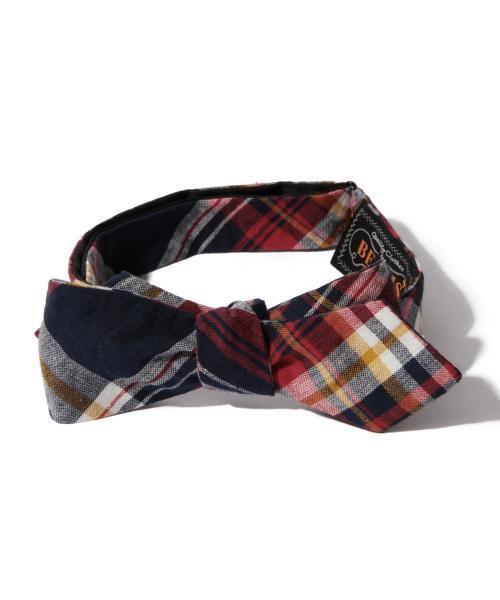 BEAMS PLUS（ビームスプラス）の「BEAMS PLUS / マドラスチェック ボウタイ（蝶ネクタイ・メンズ・ホワイト/イエロー/グリーン/ネイビー・ONE SIZE）」の9枚目の写真