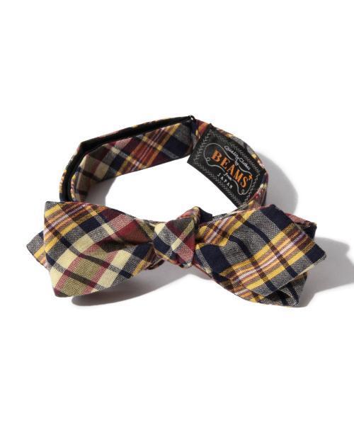 BEAMS PLUS（ビームスプラス）の「BEAMS PLUS / マドラスチェック ボウタイ（蝶ネクタイ・メンズ・ホワイト/イエロー/グリーン/ネイビー・ONE SIZE）」の10枚目の写真