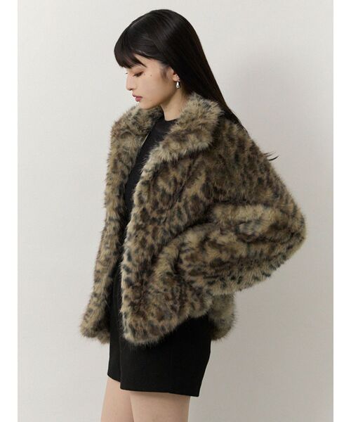 レオパードフェイクファーコート（その他アウター）｜MURUA（ムルーア