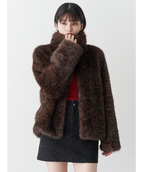 MURUA(ムルーア)の「レオパードフェイクファーコート(その他アウター・レディース・その他/その他2・FREE)」の4枚目の写真