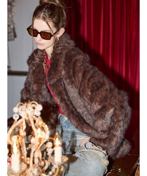 レオパードフェイクファーコート（その他アウター）｜MURUA（ムルーア