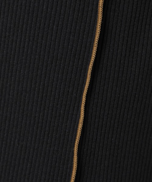 NANO universe（ナノユニバース）の「テレコリブ配色メローワンピース（ワンピース・レディース・グレー/ベージュ/ブラック・FREE）」の18枚目の写真