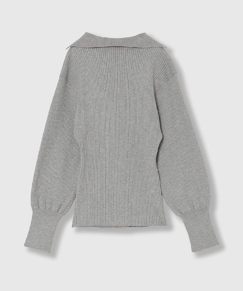 THINGS THAT MATTER（シングス ザット マター）の「TWIST POLO KNIT / ツイストポロニット（ニット/セーター・レディース・ボルドー/ブラック/オフホワイト/グレー・FREE）」の18枚目の写真