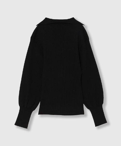 THINGS THAT MATTER（シングス ザット マター）の「TWIST POLO KNIT / ツイストポロニット（ニット/セーター・レディース・ボルドー/ブラック/オフホワイト/グレー・FREE）」の21枚目の写真