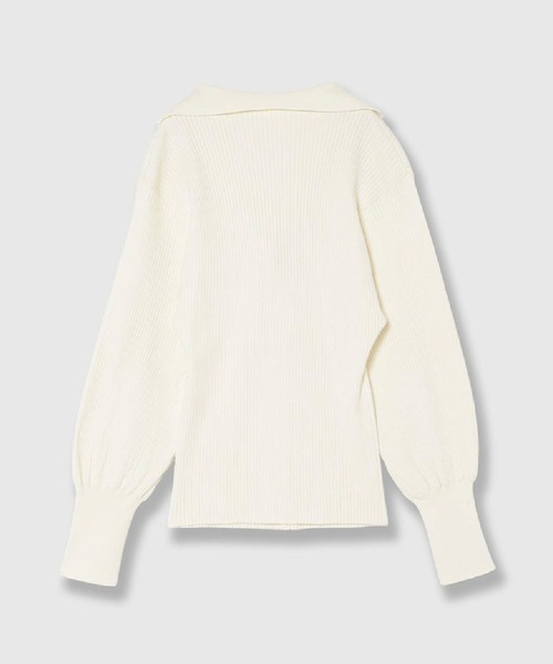 THINGS THAT MATTER（シングス ザット マター）の「TWIST POLO KNIT / ツイストポロニット（ニット/セーター・レディース・ボルドー/ブラック/オフホワイト/グレー・FREE）」の20枚目の写真