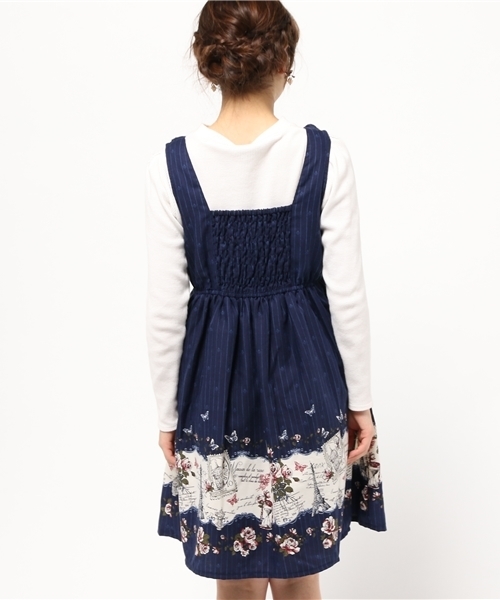 axes femme（アクシーズファム）の「クラシックパネル柄ワンピース（ワンピース・レディース・ネイビー/ラベンダー/ブラウン・MEDIUM）」の6枚目の写真