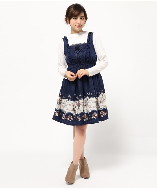 axes femme（アクシーズファム）の「クラシックパネル柄ワンピース（ワンピース・レディース・ネイビー/ラベンダー/ブラウン・MEDIUM）」の7枚目の写真