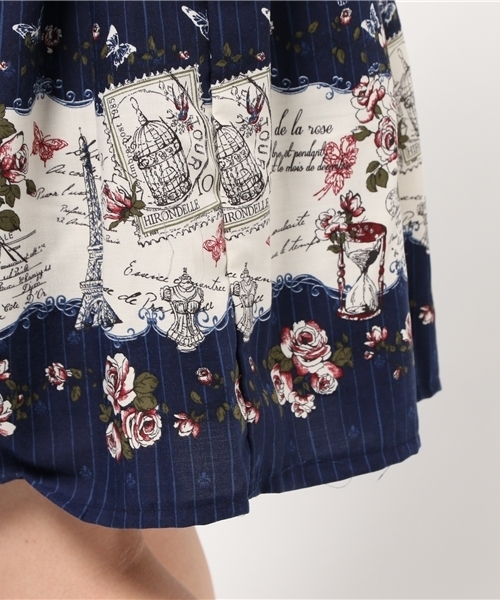 axes femme（アクシーズファム）の「クラシックパネル柄ワンピース（ワンピース・レディース・ネイビー/ラベンダー/ブラウン・MEDIUM）」の9枚目の写真