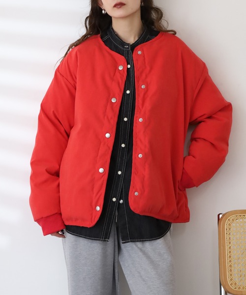 BARNDOOR(バーンドア)の「中綿リバーシブルJKT(ダウンジャケット/コート・レディース・マスタード/ブラック/レッド・FREE)」の1枚目の写真