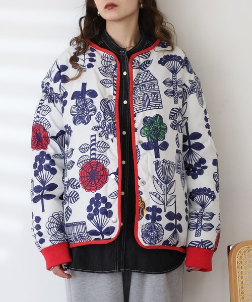 BARNDOOR(バーンドア)の「中綿リバーシブルJKT(ダウンジャケット/コート・レディース・マスタード/ブラック/レッド・FREE)」の10枚目の写真