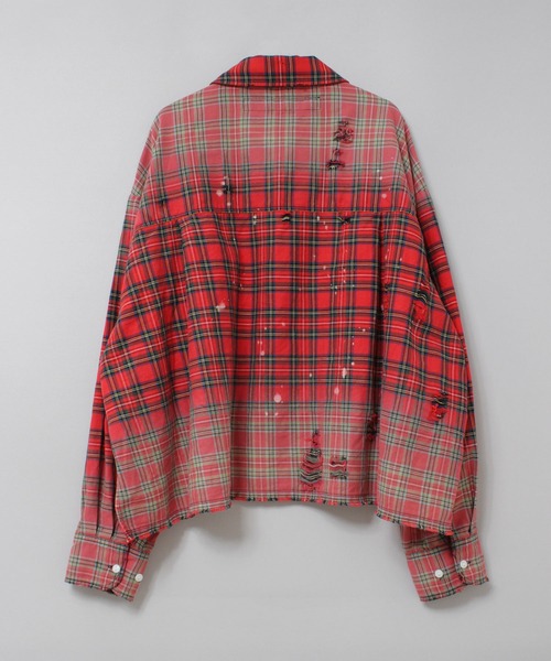 RNA（アールエヌエー）の「B2930 ハードエフェクトシャツ（シャツ/ブラウス・レディース・レッド/ネイビー・MEDIUM）」の10枚目の写真