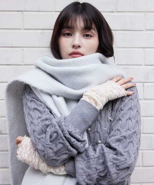 セール】ふわふわフリンジマフラー/静電気防止（マフラー）｜VIS（ビス