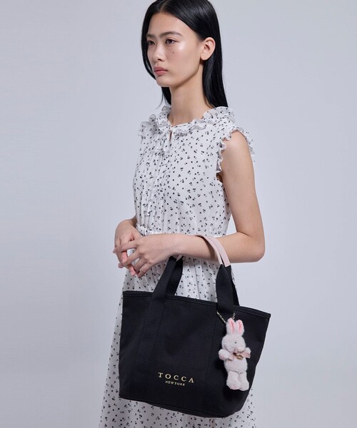 TOCCA(トッカ)の「TOCCA AMICO CANVAS TOTE キャンバストート(トートバッグ・レディース・ブラック系/ピンク系/ベージュ系/ライラック系/アイボリー系/ブラック系5/ベージュ系1・F)」の9枚目の写真