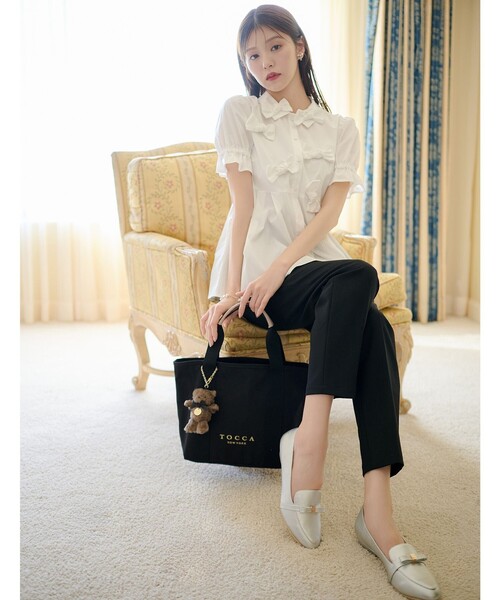 TOCCA(トッカ)の「TOCCA AMICO CANVAS TOTE キャンバストート(トートバッグ・レディース・ブラック系/ピンク系/ベージュ系/ライラック系/アイボリー系/ブラック系5/ベージュ系1・F)」の10枚目の写真