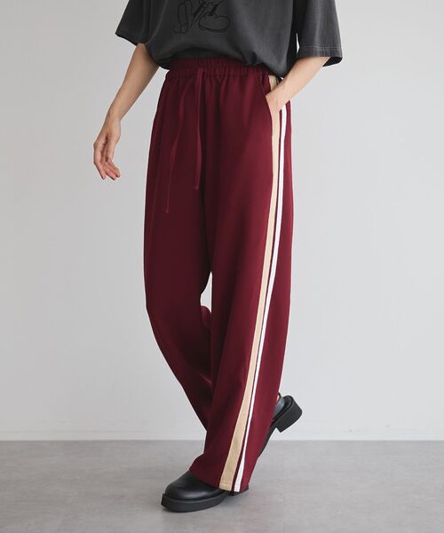 GARAGE OF GOOD CLOTHING（ガレージオブグッドクロージング）の「ストレッチ2ラインパンツ（その他パンツ・レディース・レッド系その他4・FREE）」の2枚目の写真