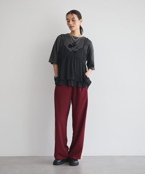 GARAGE OF GOOD CLOTHING（ガレージオブグッドクロージング）の「ストレッチ2ラインパンツ（その他パンツ・レディース・レッド系その他4・FREE）」の11枚目の写真