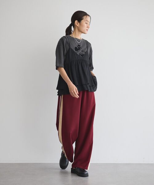 GARAGE OF GOOD CLOTHING（ガレージオブグッドクロージング）の「ストレッチ2ラインパンツ（その他パンツ・レディース・レッド系その他4・FREE）」の12枚目の写真