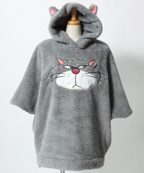 Disney（ディズニー）の「Disney（ディズニー）キャラクターなりきりボアパーカー/ポンチョ/仮装/ルームウェア レディース（パーカー・レディース・グレー/ブルー/ターコイズブルー/ホワイト×ピンク/ライトブラウン/ピンク系その他/ホワイト×レッド/ホワイト×ブルー/イエロー/ブラウン/ホワイト/ライトグレー/ピンク/グリーン・M）」の7枚目の写真