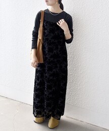 SHIPS any | SHIPS any:〈手洗い可能〉フラワー オパール ロング キャミワンピース(ワンピース)