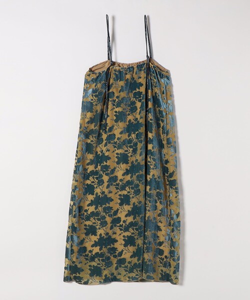 SHIPS any:〈手洗い可能〉フラワー オパール ロング キャミワンピース