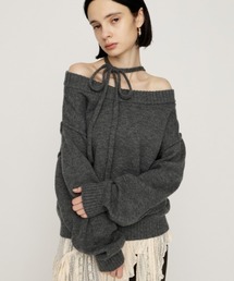 SLY | 2WAY SHOULDER KNIT TOPS 2ウェイショルダー ニット トップス 秋服 冬服(ニット/セーター)