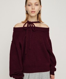 SLY | 2WAY SHOULDER KNIT TOPS 2ウェイショルダー ニット トップス 秋服 冬服(ニット/セーター)