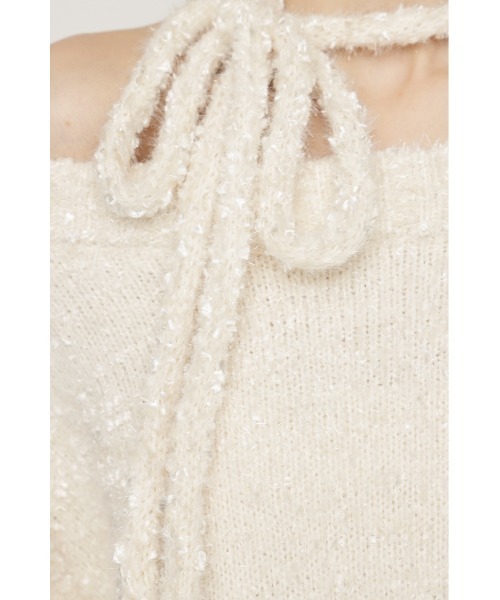 SLY(スライ)の「2WAY SHOULDER KNIT TOPS 2ウェイショルダー ニット トップス 秋服 冬服(ニット/セーター・レディース・アイボリー/ブラック/バーガンディー/杢グレー/シルバー・FREE)」の9枚目の写真