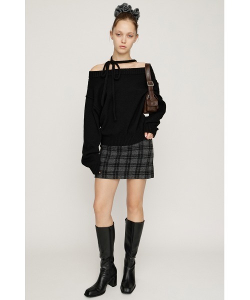 SLY(スライ)の「2WAY SHOULDER KNIT TOPS 2ウェイショルダー ニット トップス 秋服 冬服(ニット/セーター・レディース・アイボリー/ブラック/バーガンディー/杢グレー/シルバー・FREE)」の11枚目の写真