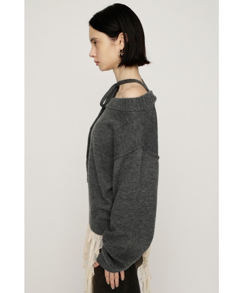 SLY(スライ)の「2WAY SHOULDER KNIT TOPS 2ウェイショルダー ニット トップス 秋服 冬服(ニット/セーター・レディース・アイボリー/ブラック/バーガンディー/杢グレー/シルバー・FREE)」の21枚目の写真