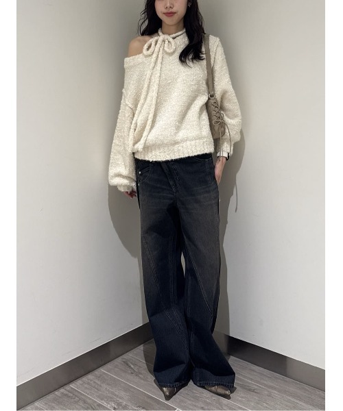 【完売色】SLY 2WAY Shoulder ニット SLY | 2WAY SHOULDER KNIT トップス (ニット ) |SHEL'TTER WEBSTORE