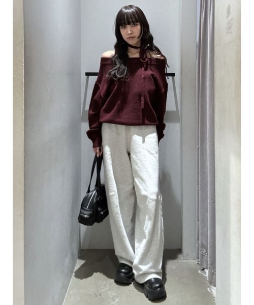 【完売色】SLY 2WAY Shoulder ニット SLY | 2WAY SHOULDER KNIT トップス (ニット ) |SHEL'TTER WEBSTORE