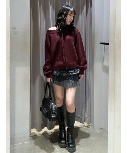 【完売色】SLY 2WAY Shoulder ニット SLY | 2WAY SHOULDER KNIT トップス (ニット ) |SHEL'TTER WEBSTORE