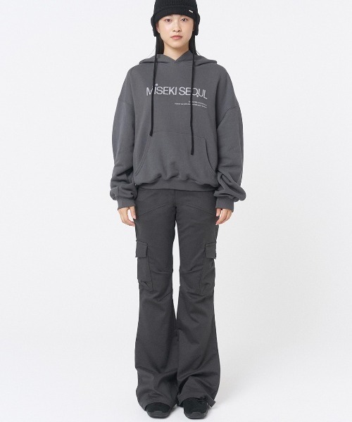 Miseki SEOUL(ミセキソウル)の「PANEL CARGO BOOTSCUT PANTS(その他パンツ・レディース・ブラック/チャコールグレー・1/2)」の12枚目の写真
