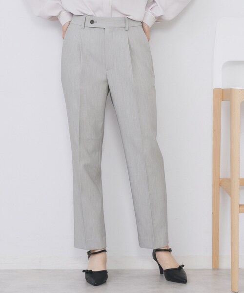 セール】《丈が選べる》ストレッチテーパードパンツ/セットアップ対応