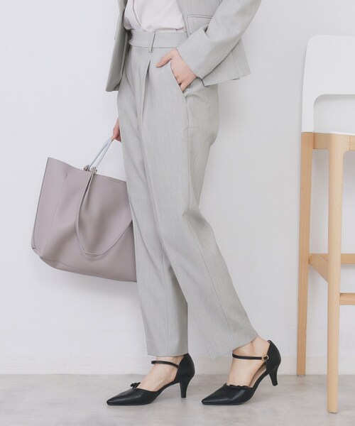 セール】《丈が選べる》ストレッチテーパードパンツ/セットアップ対応