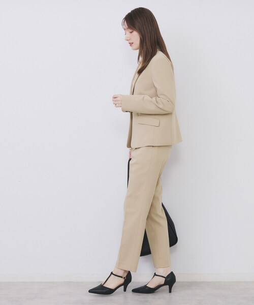 index(インデックス)の「《丈が選べる》ストレッチテーパードパンツ/セットアップ対応【洗濯機OK/防シワ】(その他パンツ・レディース・グレー/ブラック/ライトベージュ・01/02/03/36/38/40/42)」の6枚目の写真