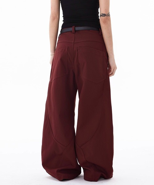 Ressaca(レサーカ)の「ワイドシルエットサイドスタッズカーブパンツ(その他パンツ・メンズ・レッド/ブラック・L/M/XL)」の11枚目の写真