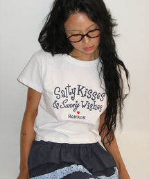 SALTY KISSES CROP T SHIRT WHITE